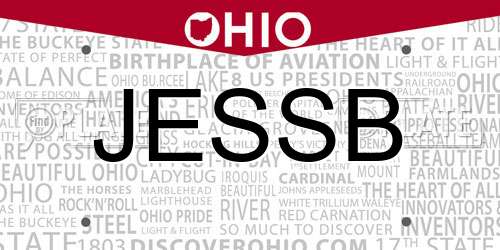 JESSB Ohio License Plate