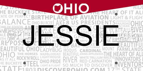 JESSIE Ohio License Plate