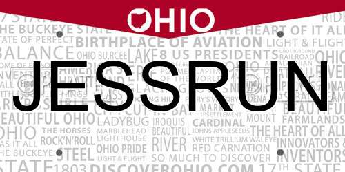 JESSRUN Ohio License Plate