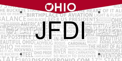 JFDI Ohio License Plate