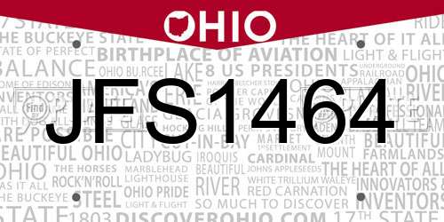 JFS1464 Ohio License Plate