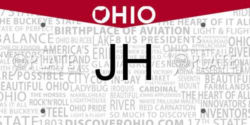 JH Ohio License Plate