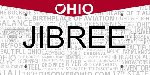 JIBREE Ohio License Plate