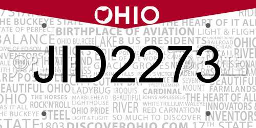 JID2273 Ohio License Plate