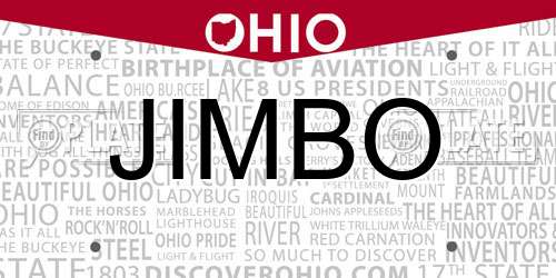 JIMBO Ohio License Plate