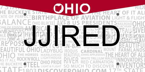 JJIRED Ohio License Plate