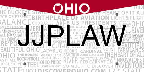 JJPLAW Ohio License Plate