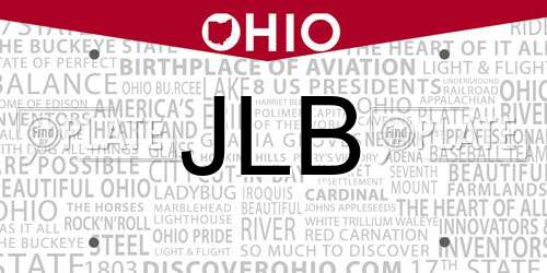 JLB Ohio License Plate