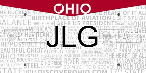 JLG Ohio License Plate