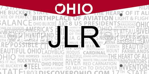 JLR Ohio License Plate