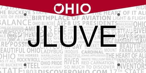 JLUVE Ohio License Plate