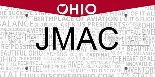 JMAC Ohio License Plate