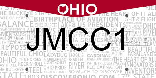 JMCC1 Ohio License Plate