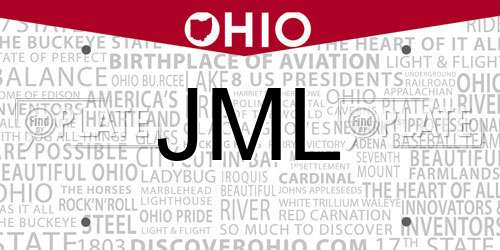 JML Ohio License Plate