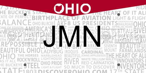 JMN Ohio License Plate