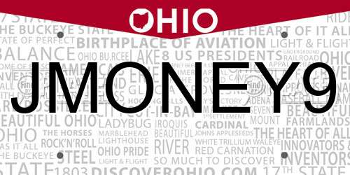 JMONEY9 Ohio License Plate