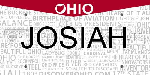 JOSIAH Ohio License Plate