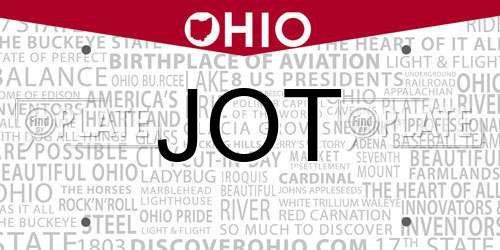 JOT Ohio License Plate
