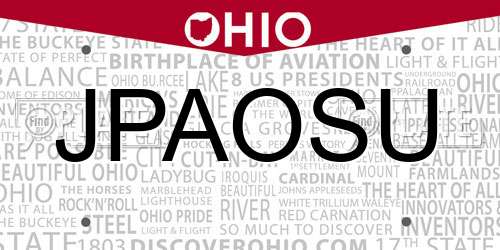 JPAOSU Ohio License Plate