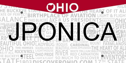 JPONICA Ohio License Plate
