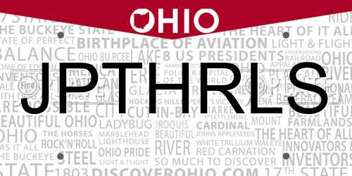 JPTHRLS Ohio License Plate