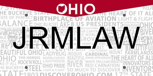 JRMLAW Ohio License Plate
