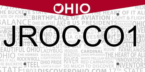 JROCCO1 Ohio License Plate