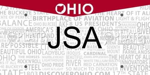 JSA Ohio License Plate