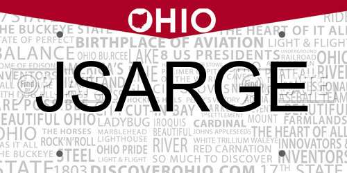 JSARGE Ohio License Plate