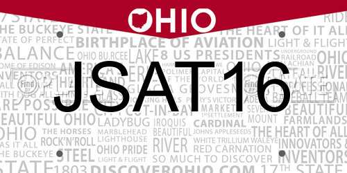 JSAT16 Ohio License Plate