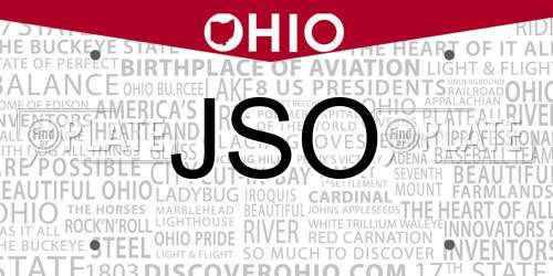 JSO Ohio License Plate