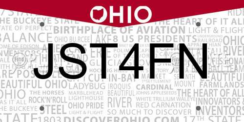 JST4FN Ohio License Plate