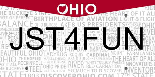 JST4FUN Ohio License Plate