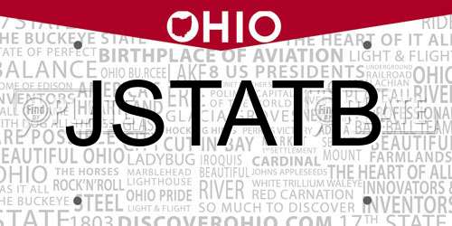JSTATB Ohio License Plate