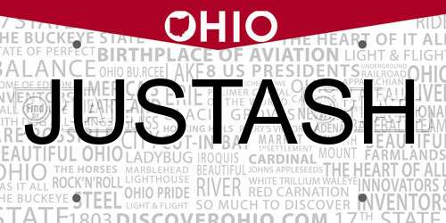 JUSTASH Ohio License Plate