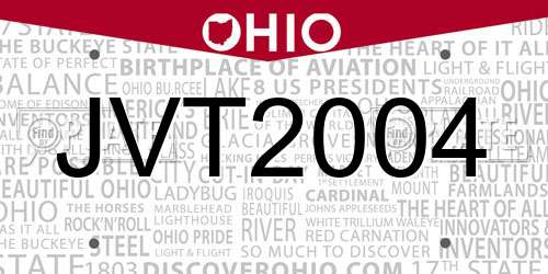 JVT2004 Ohio License Plate