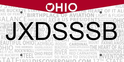 JXDSSSB Ohio License Plate
