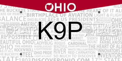 K9P Ohio License Plate
