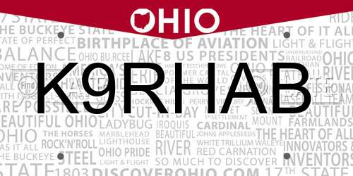 K9RHAB Ohio License Plate