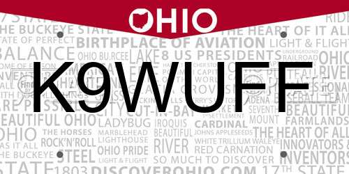 K9WUFF Ohio License Plate