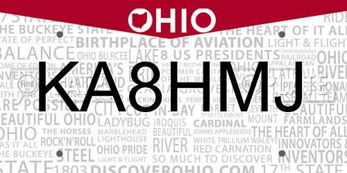 KA8HMJ Ohio License Plate