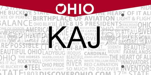 KAJ Ohio License Plate
