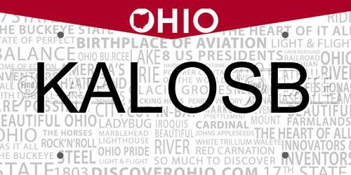 KALOSB Ohio License Plate