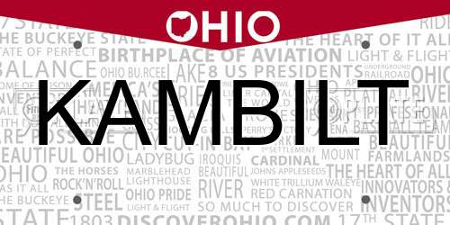 KAMBILT Ohio License Plate