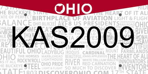 KAS2009 Ohio License Plate