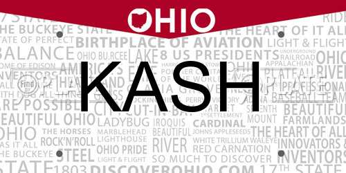 KASH Ohio License Plate