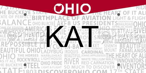 KAT Ohio License Plate
