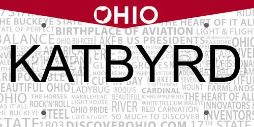 KATBYRD Ohio License Plate