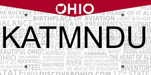 KATMNDU Ohio License Plate