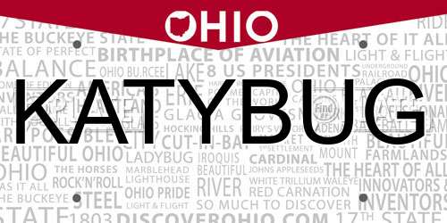 KATYBUG Ohio License Plate